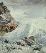 John brett,ARA Glacier of Rosenlaui Sweden oil painting artist